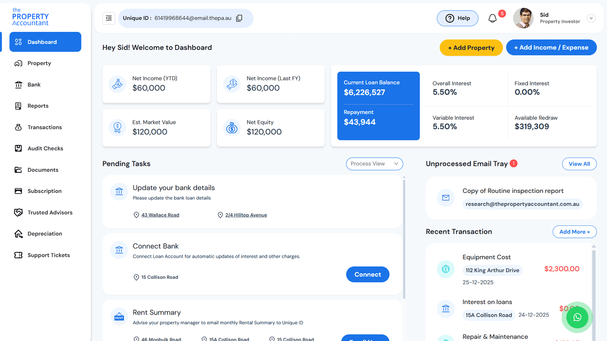 Property Investor Dashboard