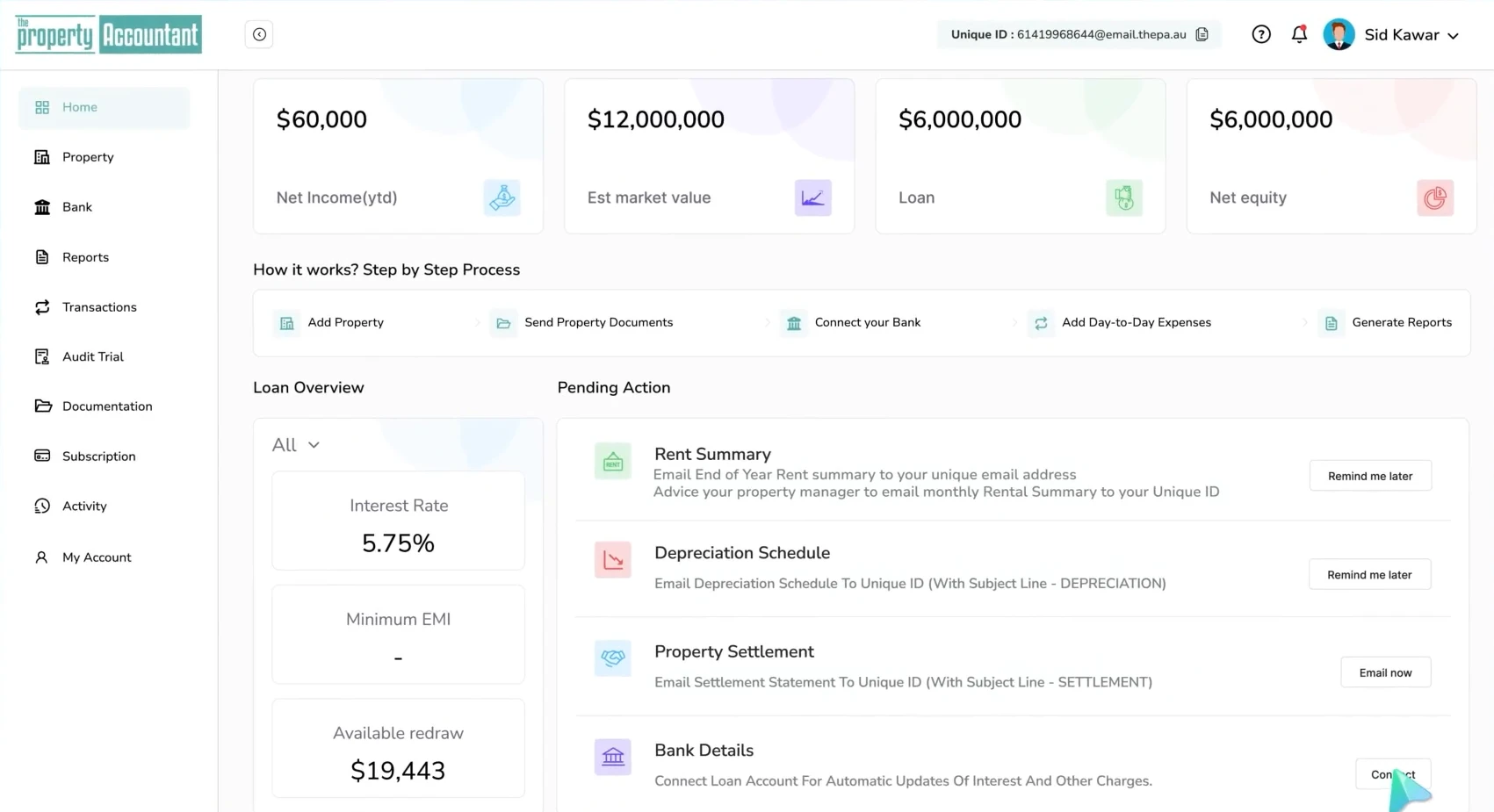 The Property Accountant Dashboard